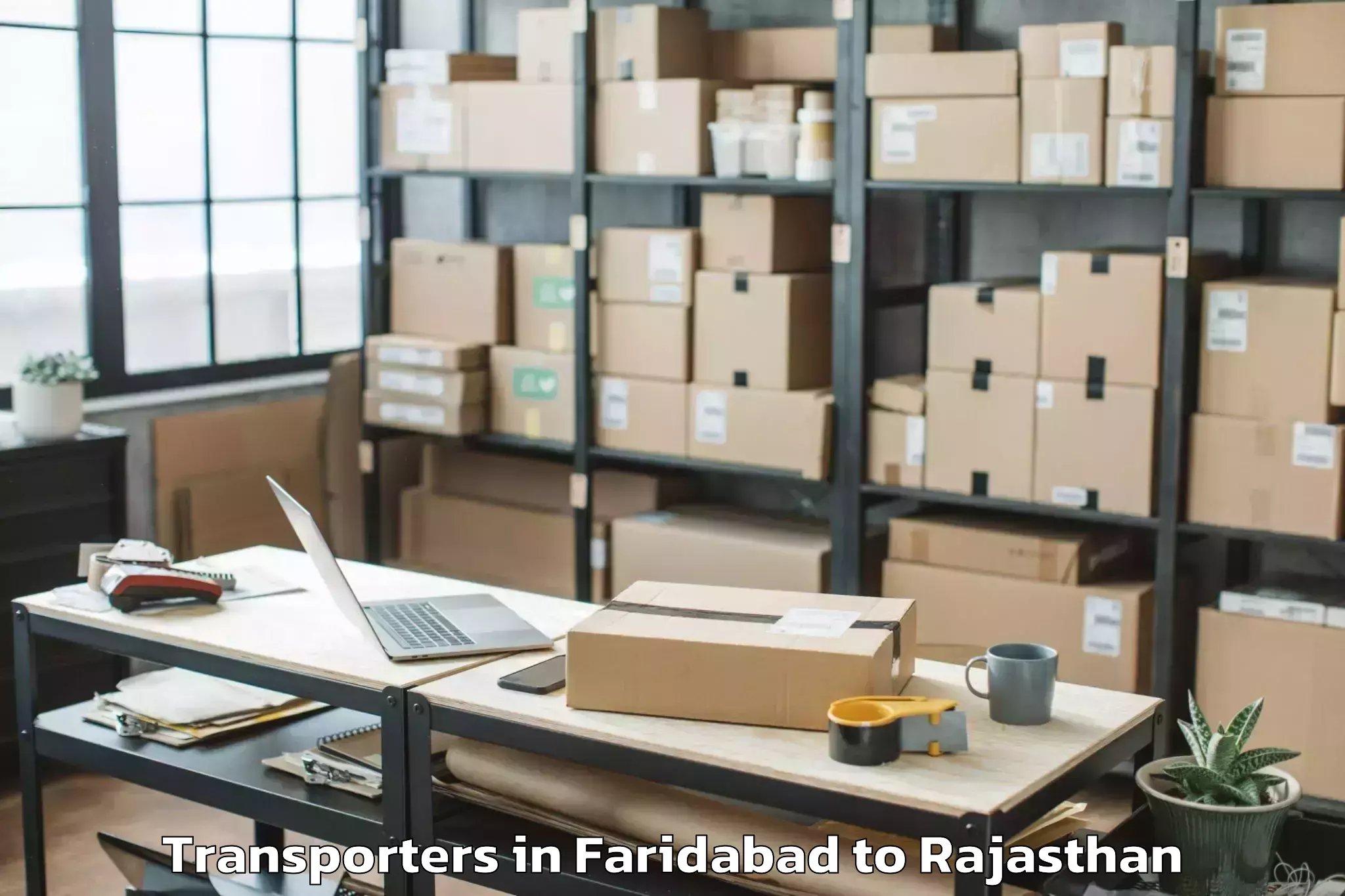 Top Faridabad to Padampur Transporters Available